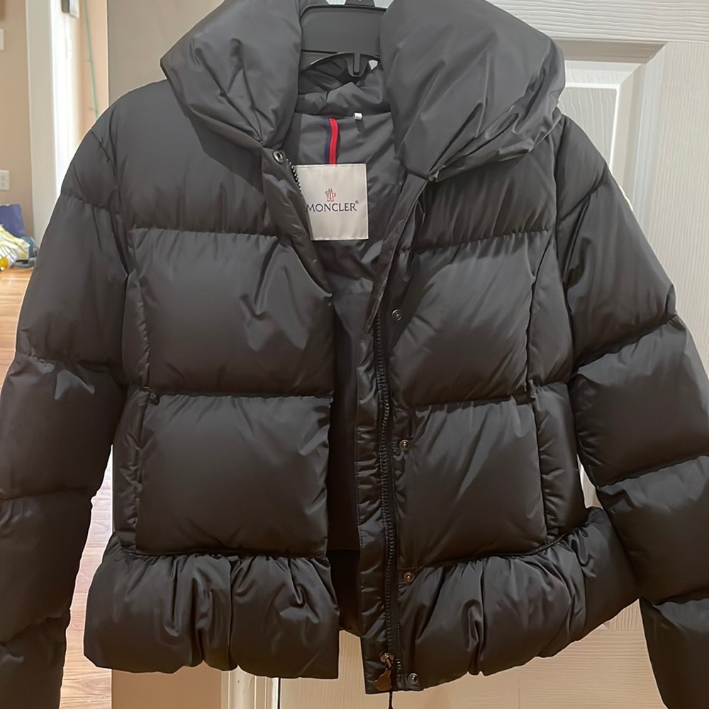 Moncler Black Puffer Hooded Jacket